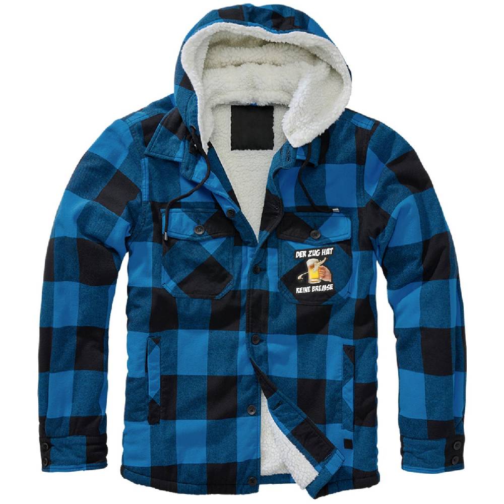Spass Kostet Lumberjacket mit Kapuze und Fell Der Zug hat keine Bremse Neueste Mode