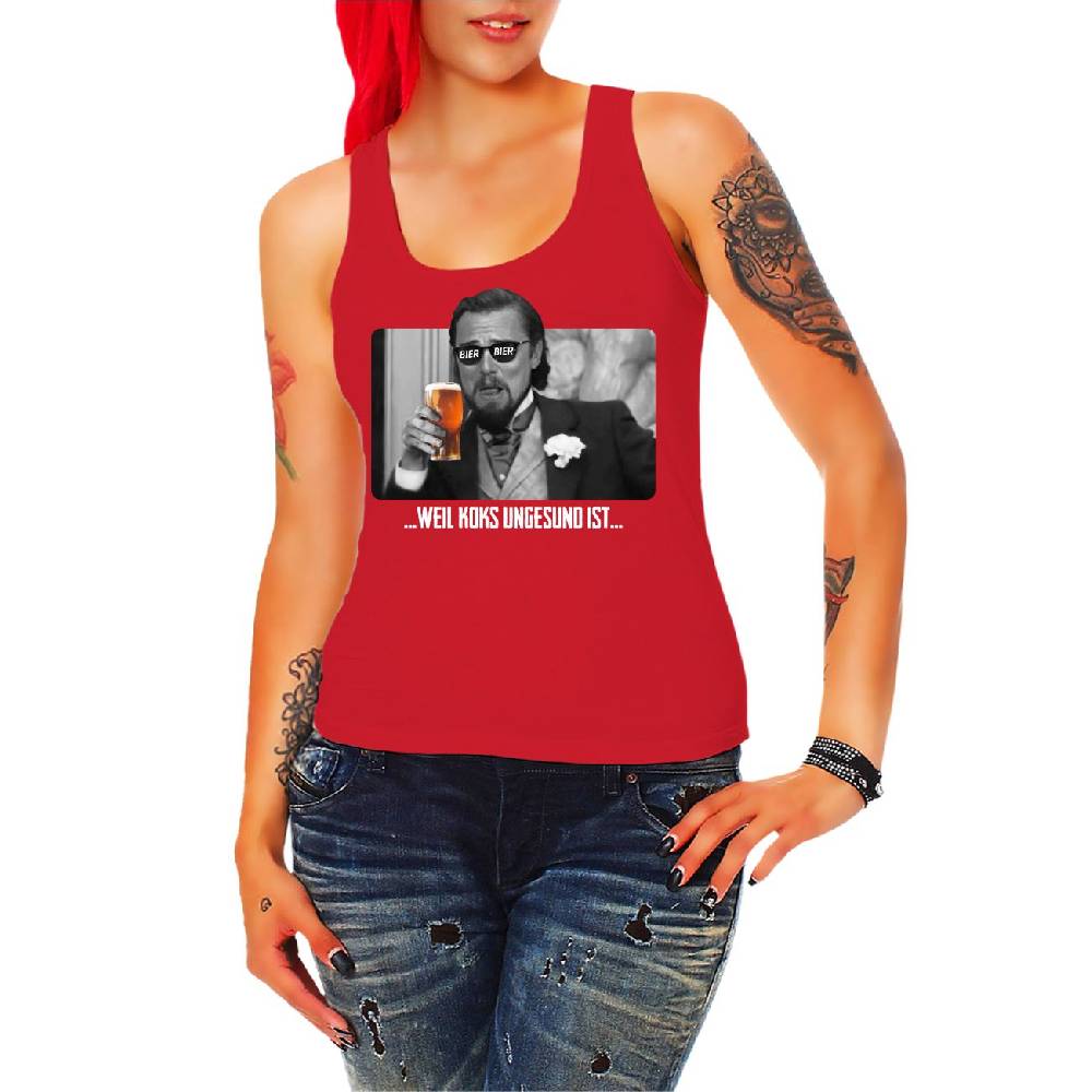 Spass Kostet Damen Tank Top BIER weil Koks ungesund ist Riesige Rabatte