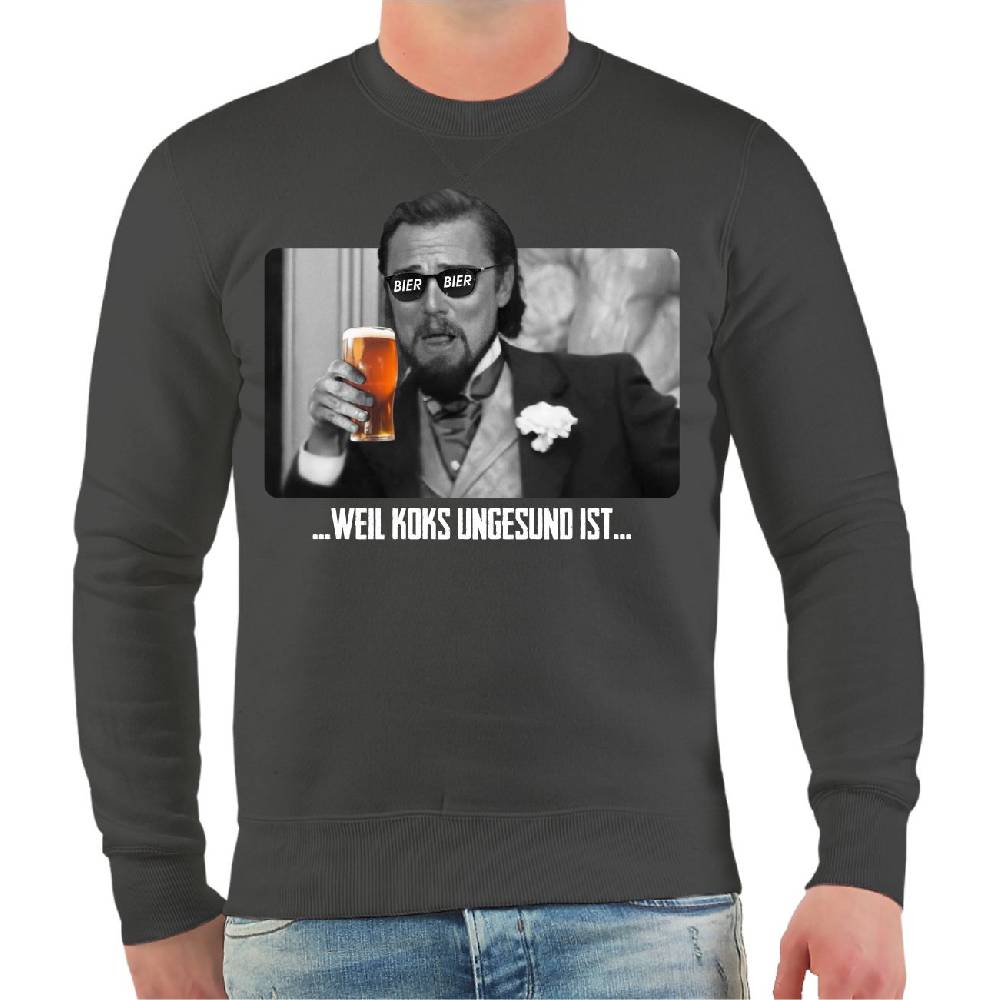 Spass Kostet Männer Sweatshirt BIER weil Koks ungesund ist Clearance-Verkauf