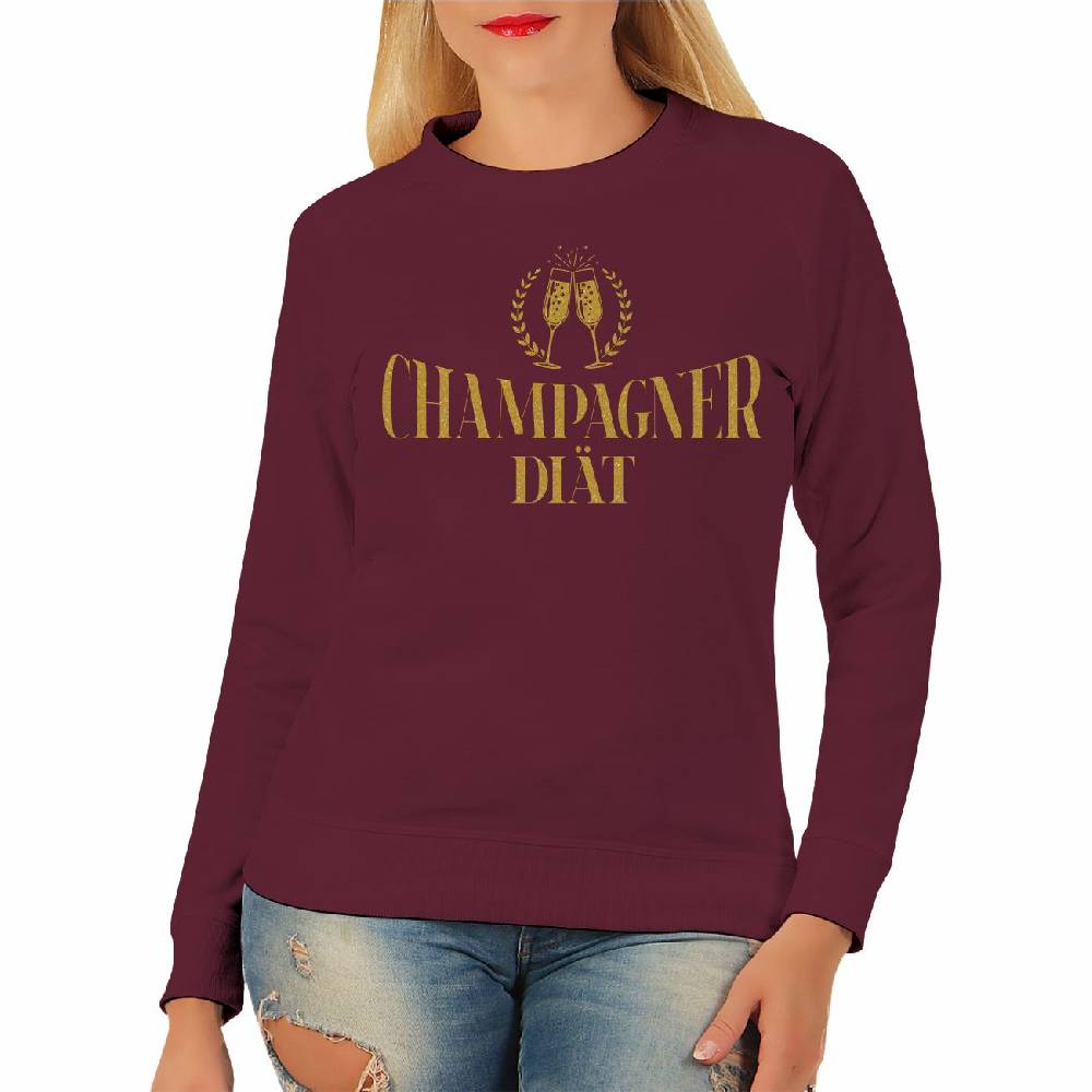 Spass Kostet Damen Pullover Sweatshirt Champagner Diät in GOLD Osterangebot