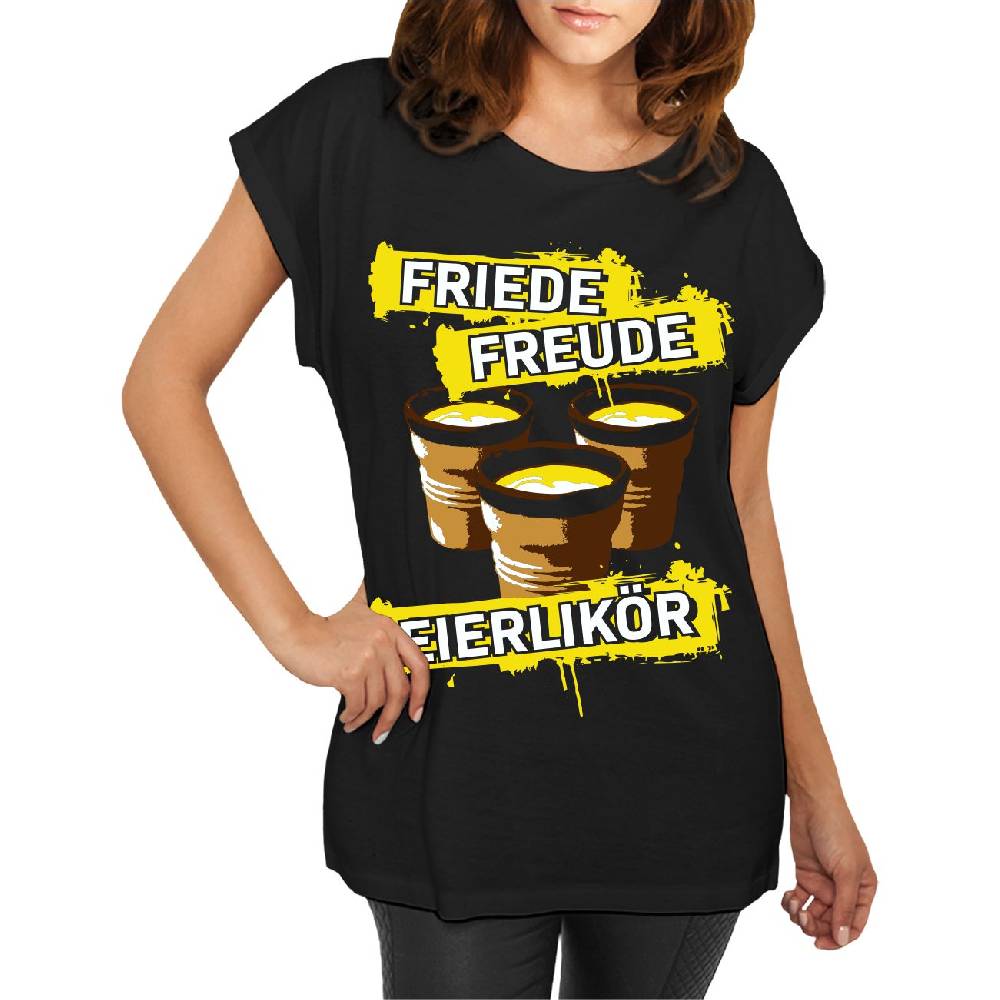 Spass Kostet Longshirt Damen weit geschnitten Eierlikör Speichern exportieren