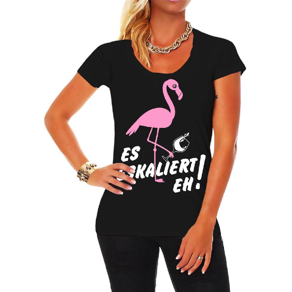 Spass Kostet Frauen T-Shirt Flamingo Es Eskaliert eh Günstiger Verkauf