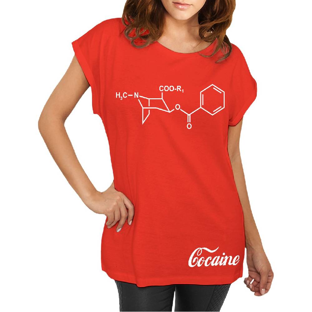 Spass Kostet Longshirt Damen weit geschnitten Formel Cocaine Großer Ausverkauf