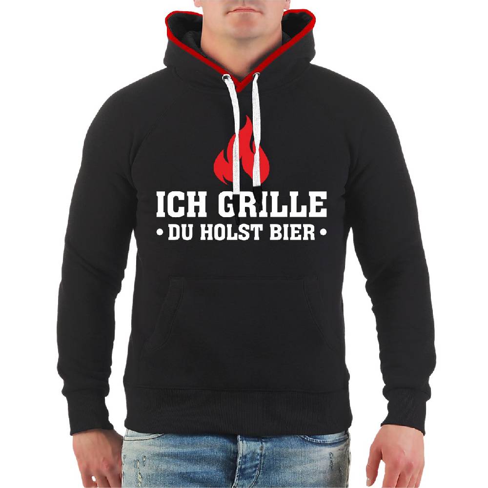 Spass Kostet 3 farbiger Kapuzenpullover ICH GRILLE du holst Bier Speichern exportieren