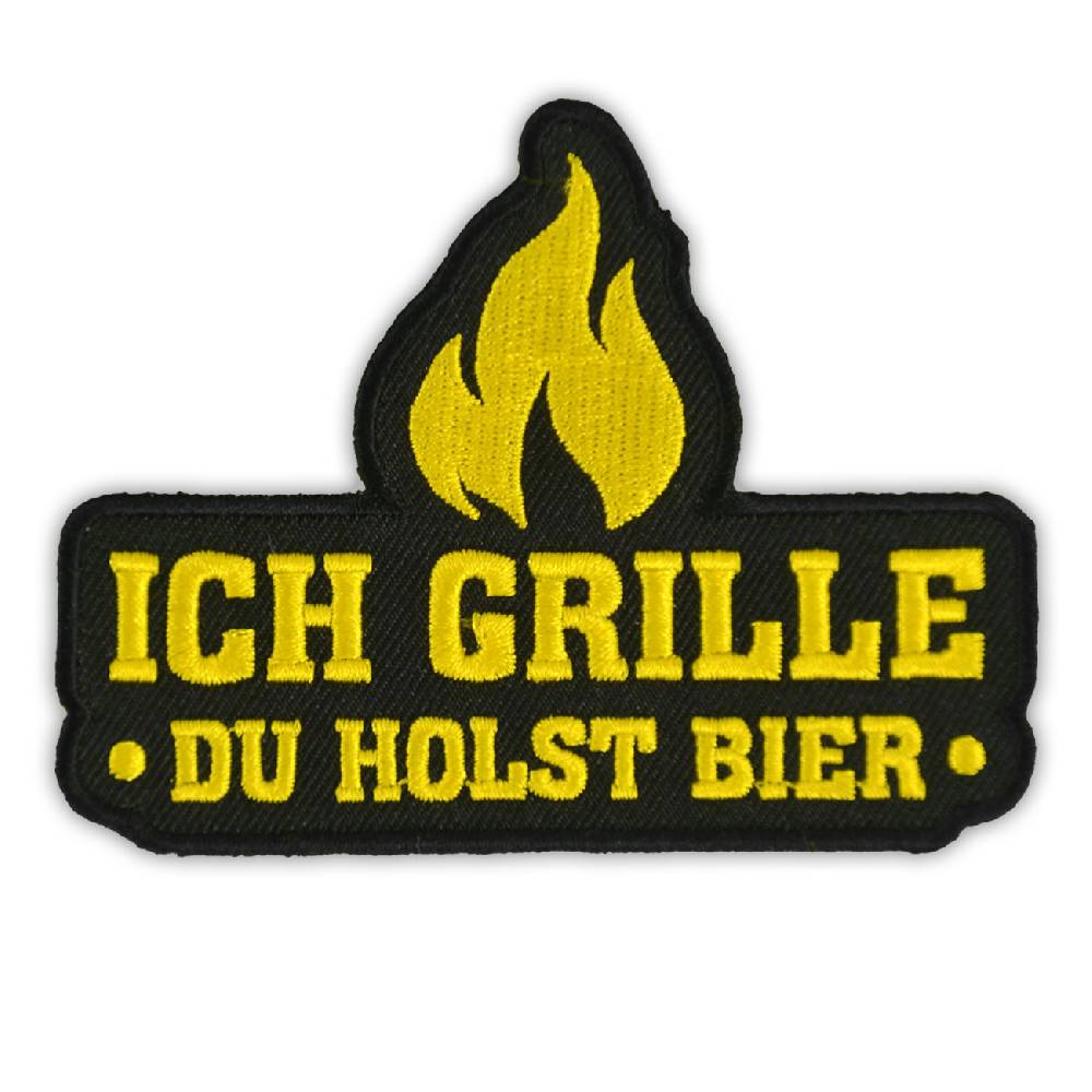 Spass Kostet Aufnäher Aufbügler Ich grille du holst Bier 2025