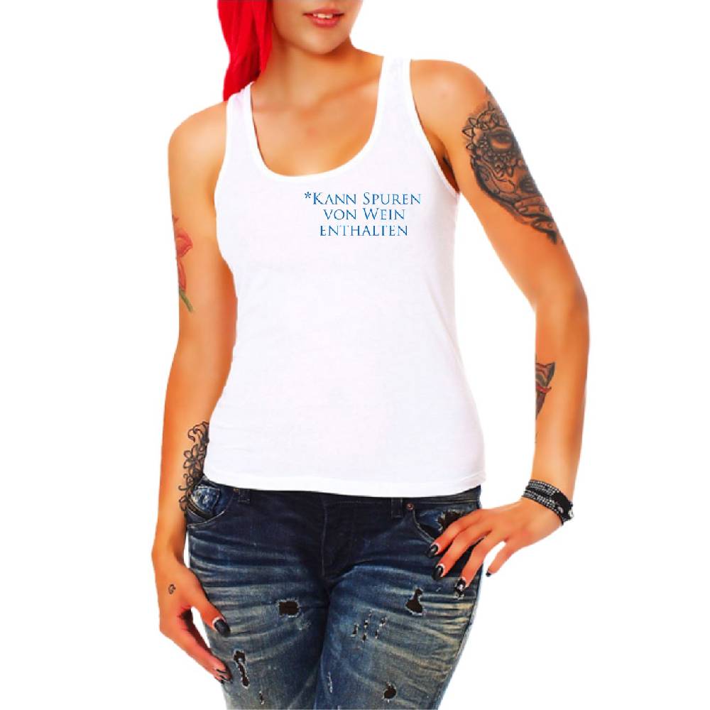 Spass Kostet Frauen Trägershirt Kann Spuren von Wein enthalten