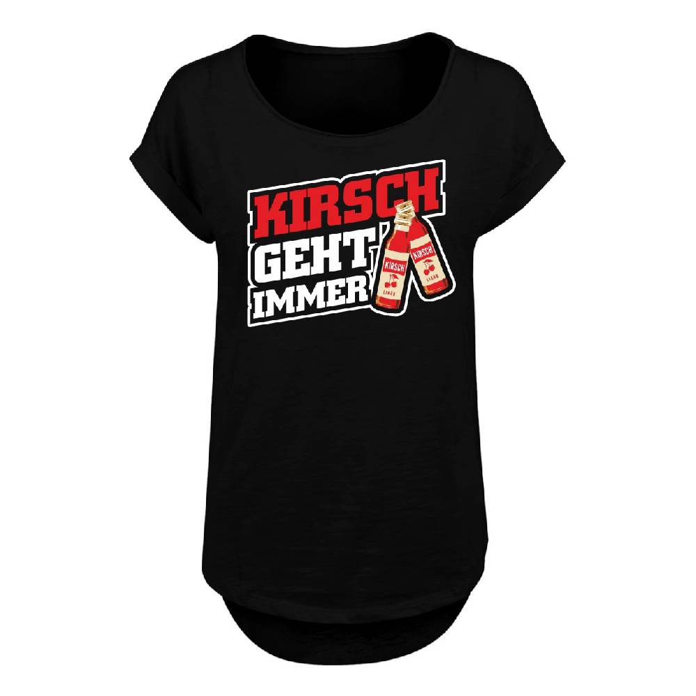 Spass Kostet Frauen Long Slub T-Shirt Kirsch geht immer Clearance-Verkauf