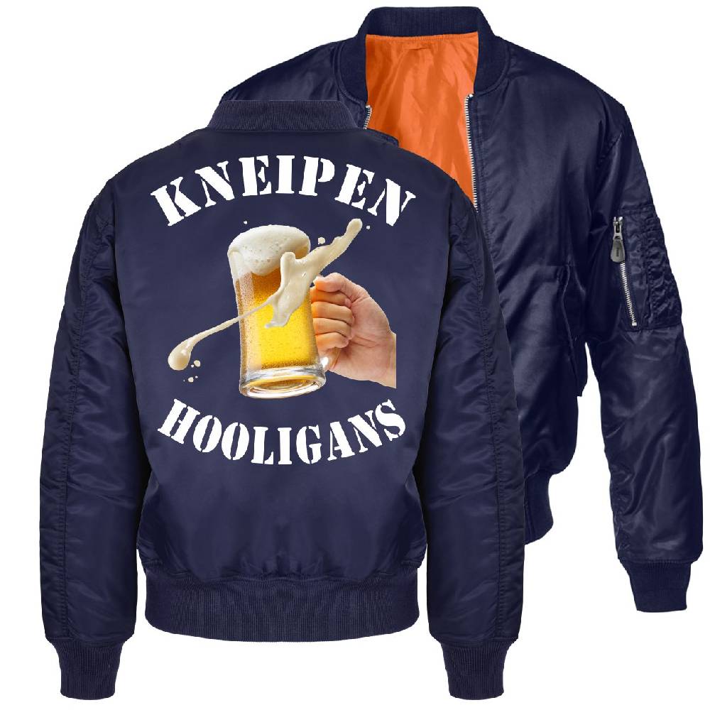 Spass Kostet Bomberjacke Pilotenjacke KNEIPEN HOOLIGANS Größe S bis 7XL
