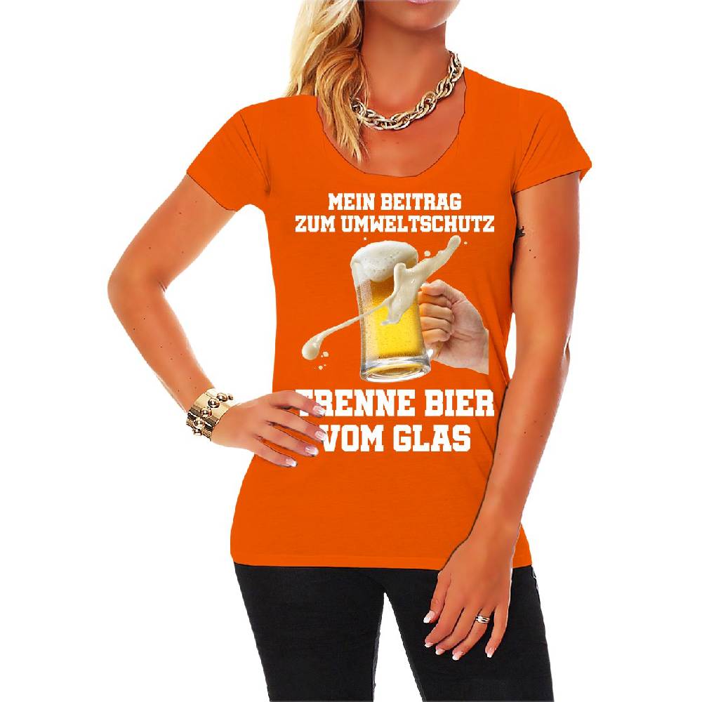 Spass Kostet Frauen T-Shirt Umweltschutz Trenne Bier vom Glas