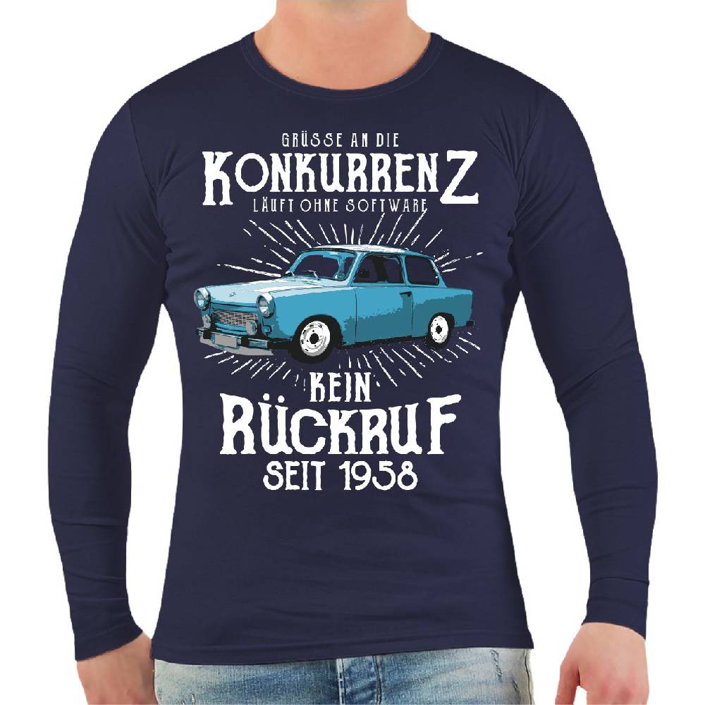 Spass Kostet Männer Longsleeve DDR Grüße an die Konkurrenz KEIN RÜCKRUF Jubiläumsangebot
