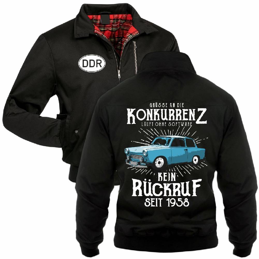 Spass Kostet Männer Gefütterte Harrington Jacke DDR Grüße an die Konkurrenz KEIN RÜCKRUF