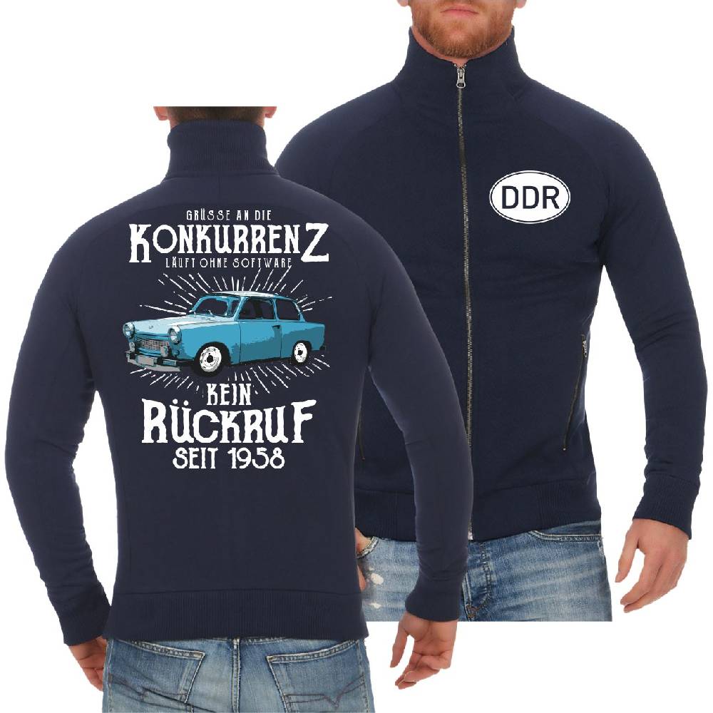 Spass Kostet Männer Sweatjacke DDR Grüße an die Konkurrenz KEIN RÜCKRUF Blitzangebot