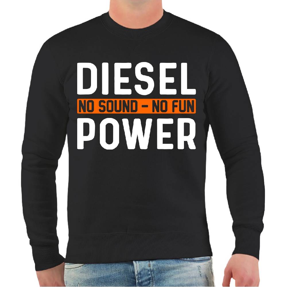 Spass Kostet Männer Sweatshirt Diesel Power No Sound No Fun Sonderangebote