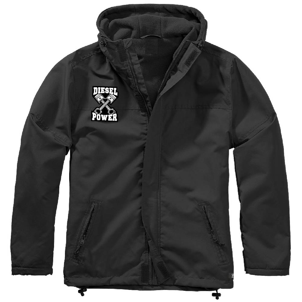 Spass Kostet Gefütterter Windbreaker Jacke mit Aufnäher DIESEL POWER