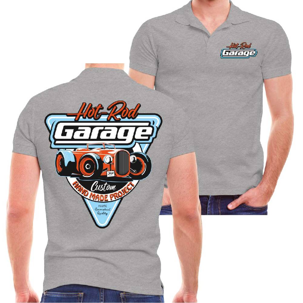 Spass Kostet Männer POLO Hot rod Garage Handmade Custom Top Angebot