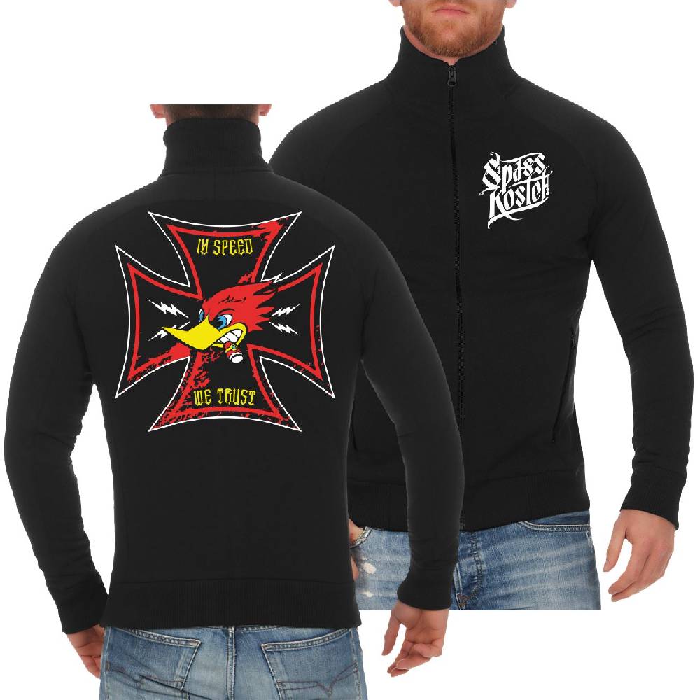 Spass Kostet Männer Sweatjacke Racing Team In Speed we trust zollfrei