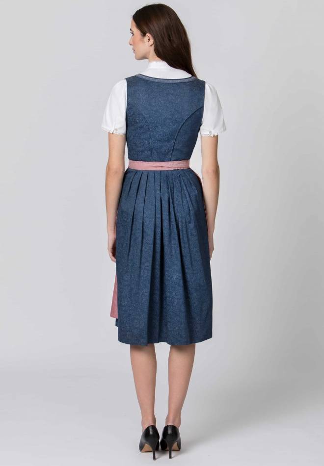 Stockerpoint Dirndl Roseline blau-altrosa 30 Discount Store für neue Produkte