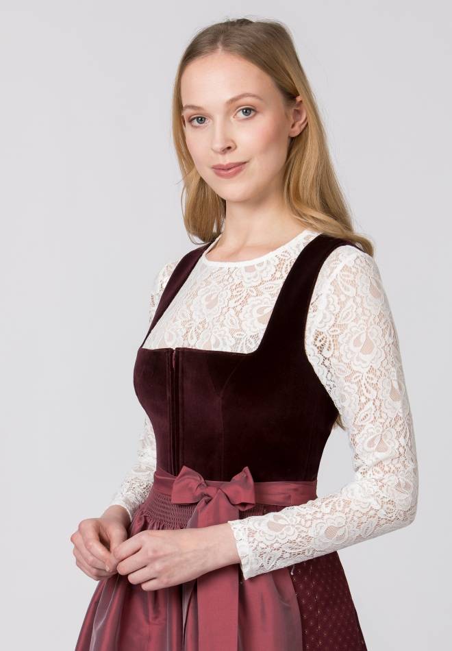 Stockerpoint Dirndl Aurora bordeaux 34 Fabrikverkauf