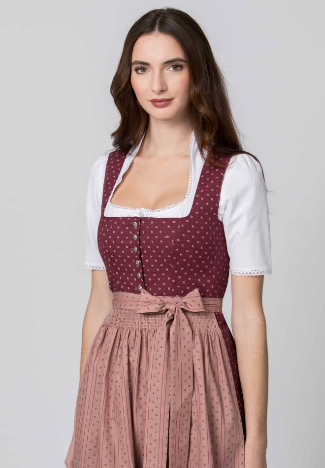 Stockerpoint Dirndl Gina bordeaux 32 Fabrikpreis
