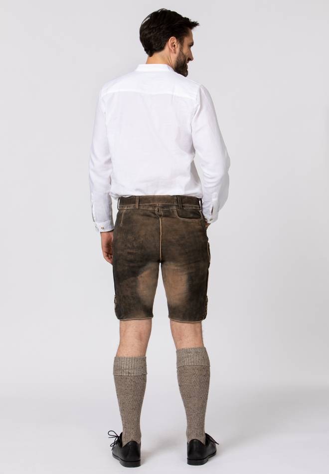 Stockerpoint Hose Almbräu sepia raw-schwarz 46 Sonderangebote