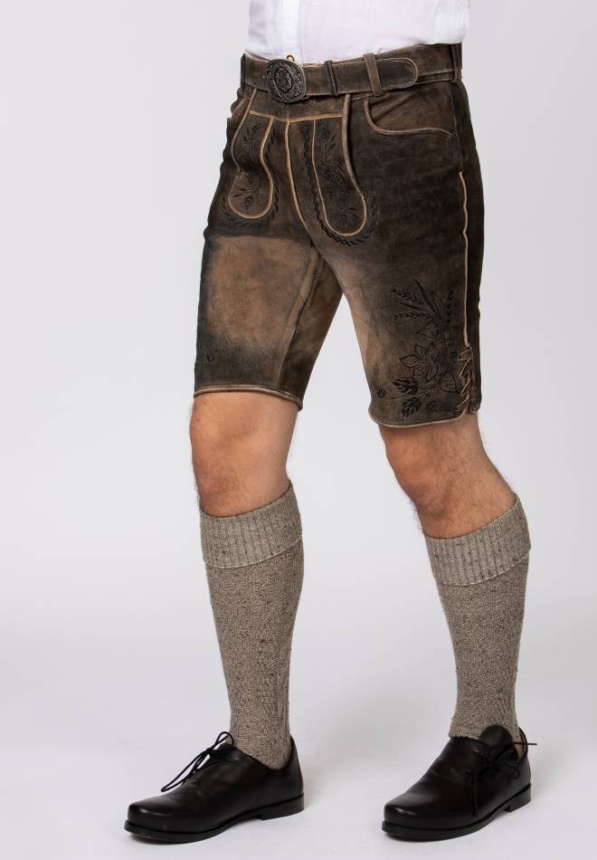 Stockerpoint Hose Almbräu sepia raw-schwarz 46 Sonderangebote