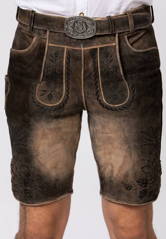 Stockerpoint Hose Almbräu sepia raw-schwarz 46 Sonderangebote