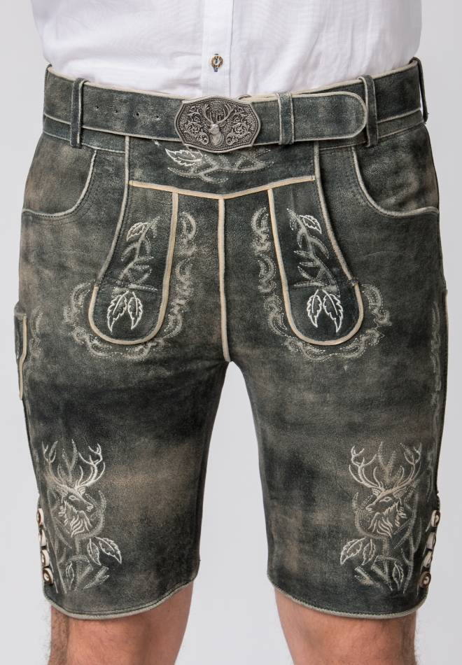 Stockerpoint Lederhose Lee grau gespeckt 58 Begrenzte Freigabe