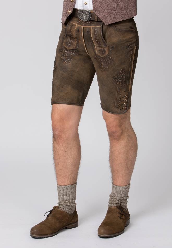 Stockerpoint Lederhose Artur muskat gespeckt 44 Letzter Tag
