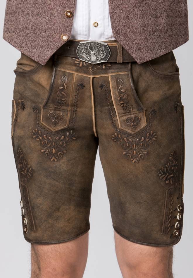 Stockerpoint Lederhose Artur muskat gespeckt 44 Letzter Tag