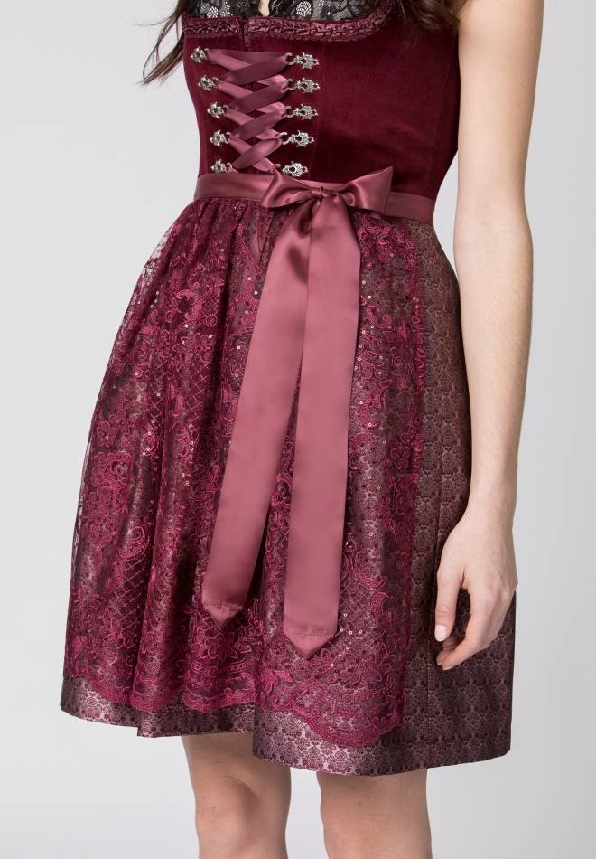 Stockerpoint Dirndl Loredana rot 30 zollfrei