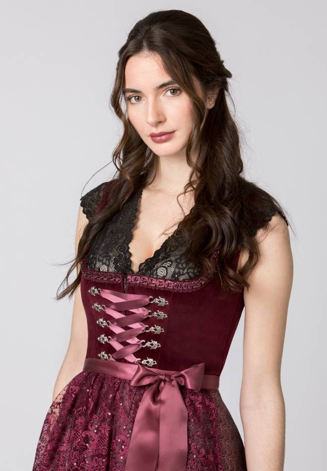 Stockerpoint Dirndl Loredana rot 30 zollfrei