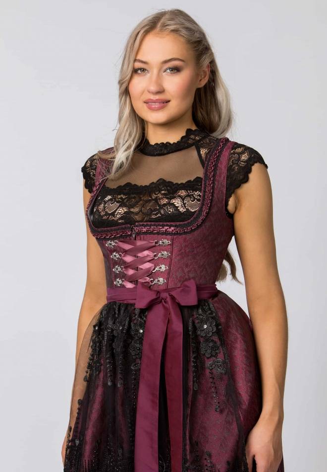 Stockerpoint Dirndl Sanja bordeaux 32 Großer Ausverkauf