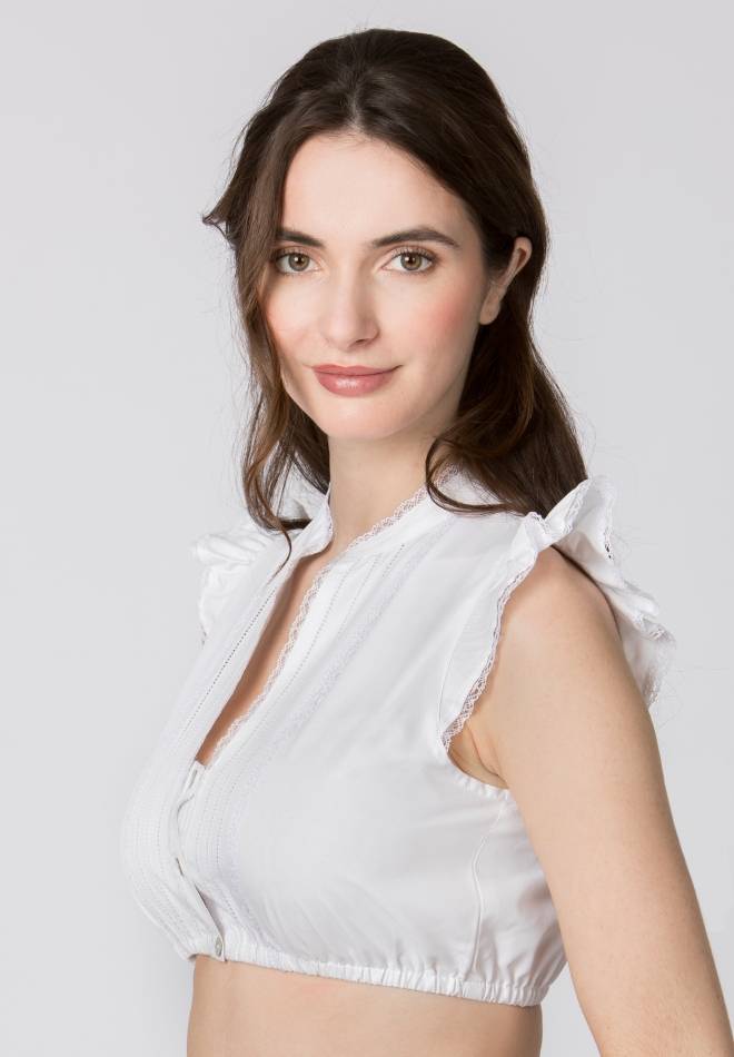 Stockerpoint Dirndlbluse Satine weiss 30 Kostenlose Rückgabe
