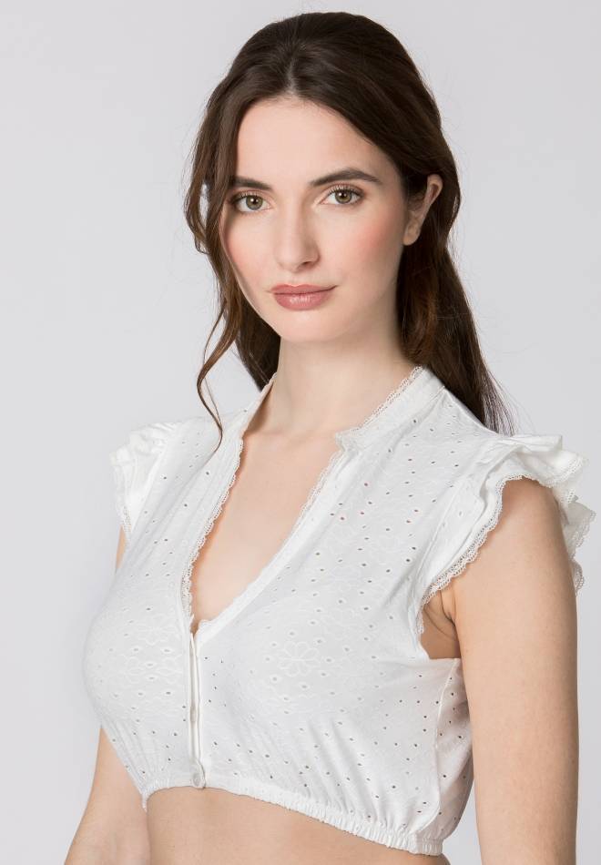 Stockerpoint Dirndlbluse Oriana weiss 32 Letzte 2 Tage