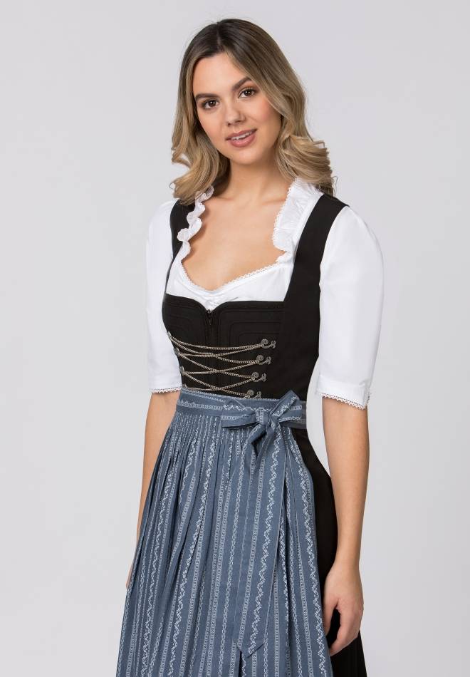 Stockerpoint Schürze Claire rauchblau 1 (34-38) Großer Ausverkauf
