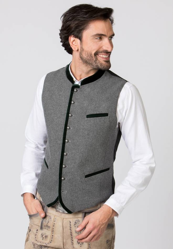 Stockerpoint Weste Alonso grau-forest 56 Sonderangebot