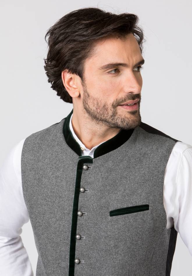 Stockerpoint Weste Alonso grau-forest 56 Sonderangebot
