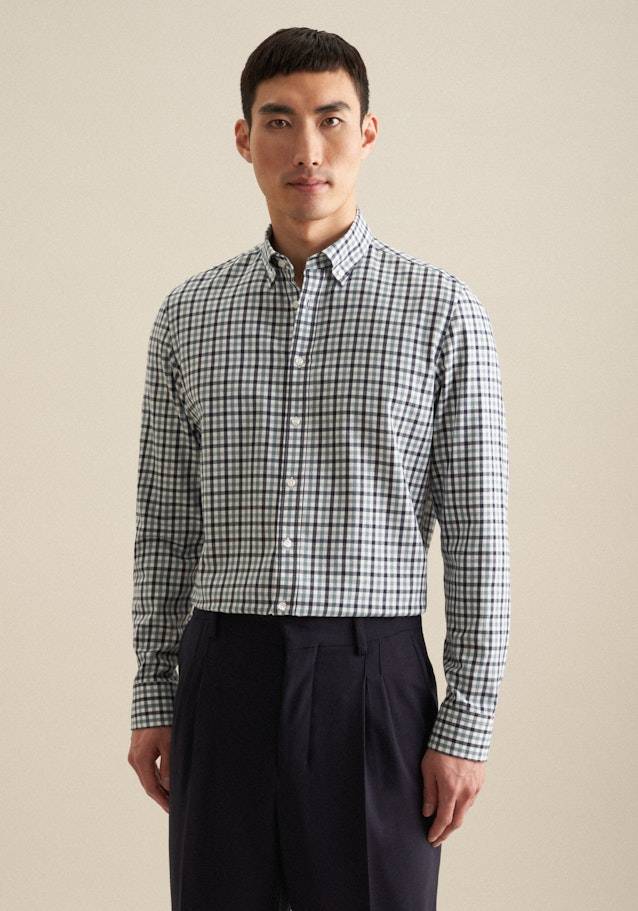 Studio Seidensticker Flanell Flanellhemd in Shaped mit Button-Down-Kragen