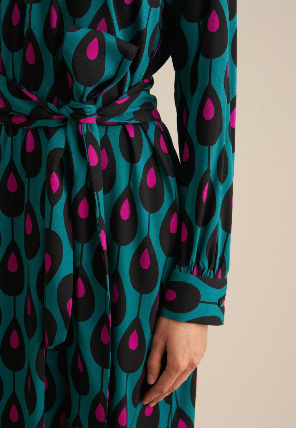 Studio Seidensticker Twill Midi Kleid Günstiger Verkauf