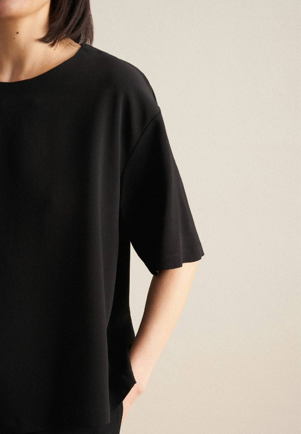 Studio Seidensticker Kurzarm Krepp Shirt Begrenztes Angebot