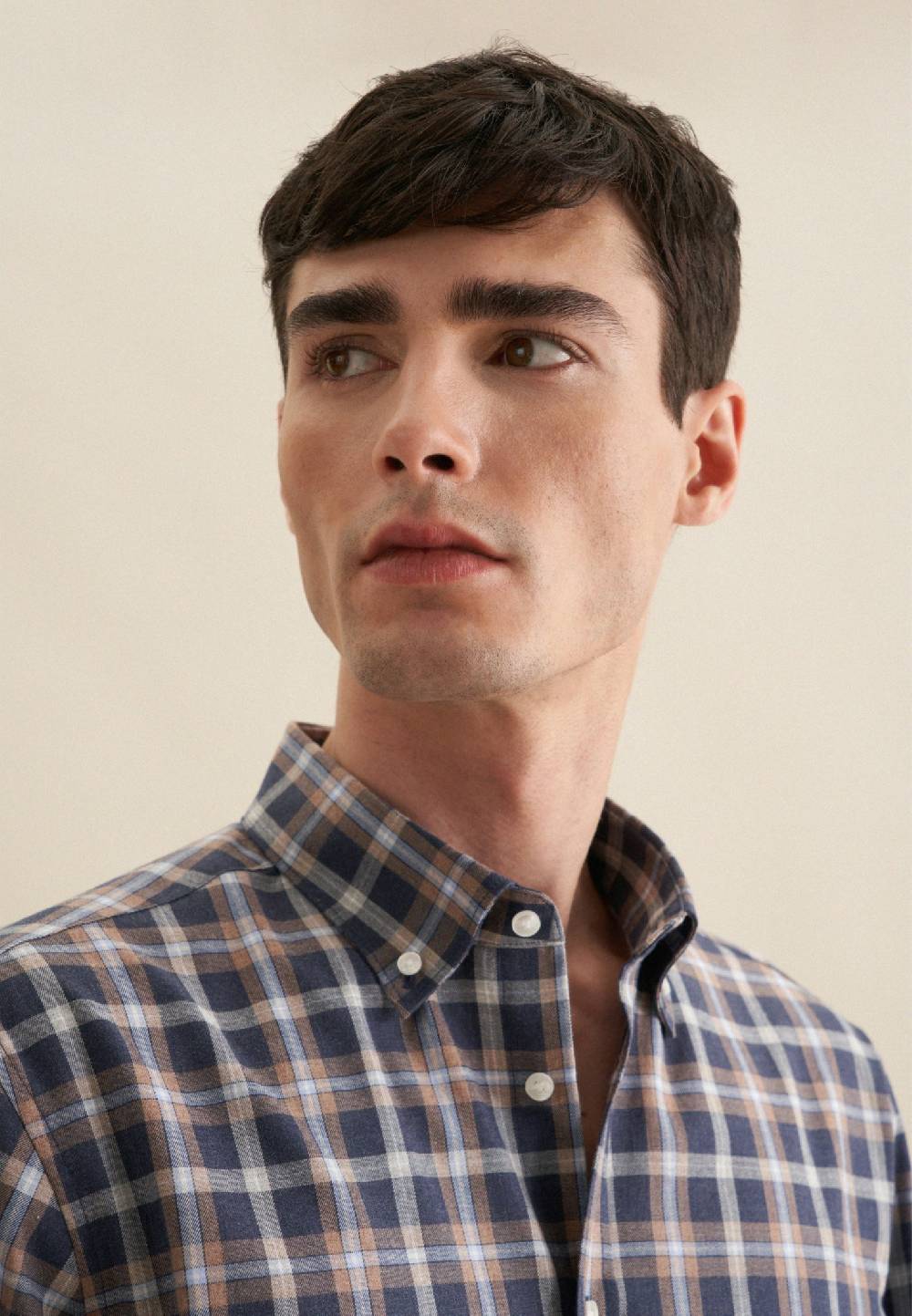 Studio Seidensticker Fil a fil Flanellhemd in Regular mit Button-Down-Kragen Fabrik Onlineshop