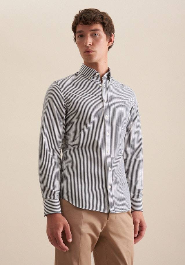 Studio Seidensticker Twill Casual Hemd in Slim mit Button-Down-Kragen Günstig kaufen