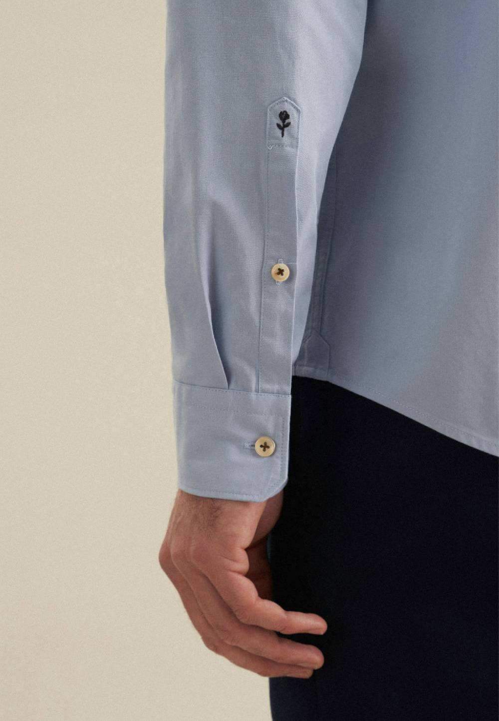 Studio Seidensticker Twill Casual Hemd in Regular mit Kentkragen Im Verkauf