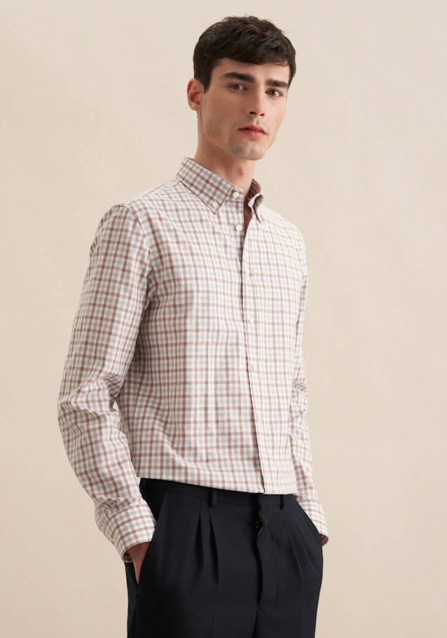 Studio Seidensticker Flanell Flanellhemd in Shaped mit Button-Down-Kragen