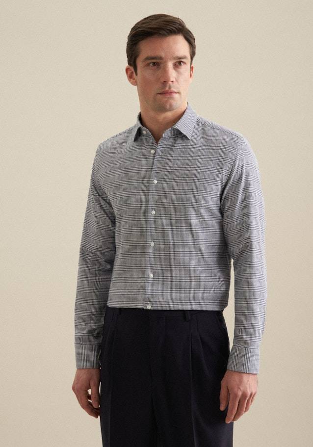 Studio Seidensticker Flanell Flanellhemd in Shaped mit Kentkragen