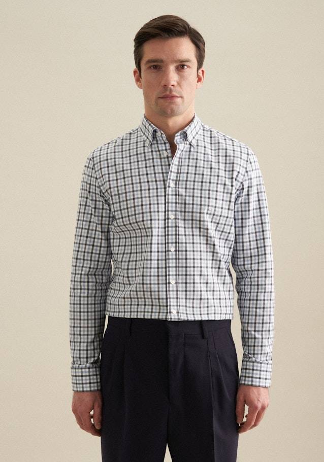 Studio Seidensticker Flanell Flanellhemd in Slim mit Button-Down-Kragen Fabrikverkauf