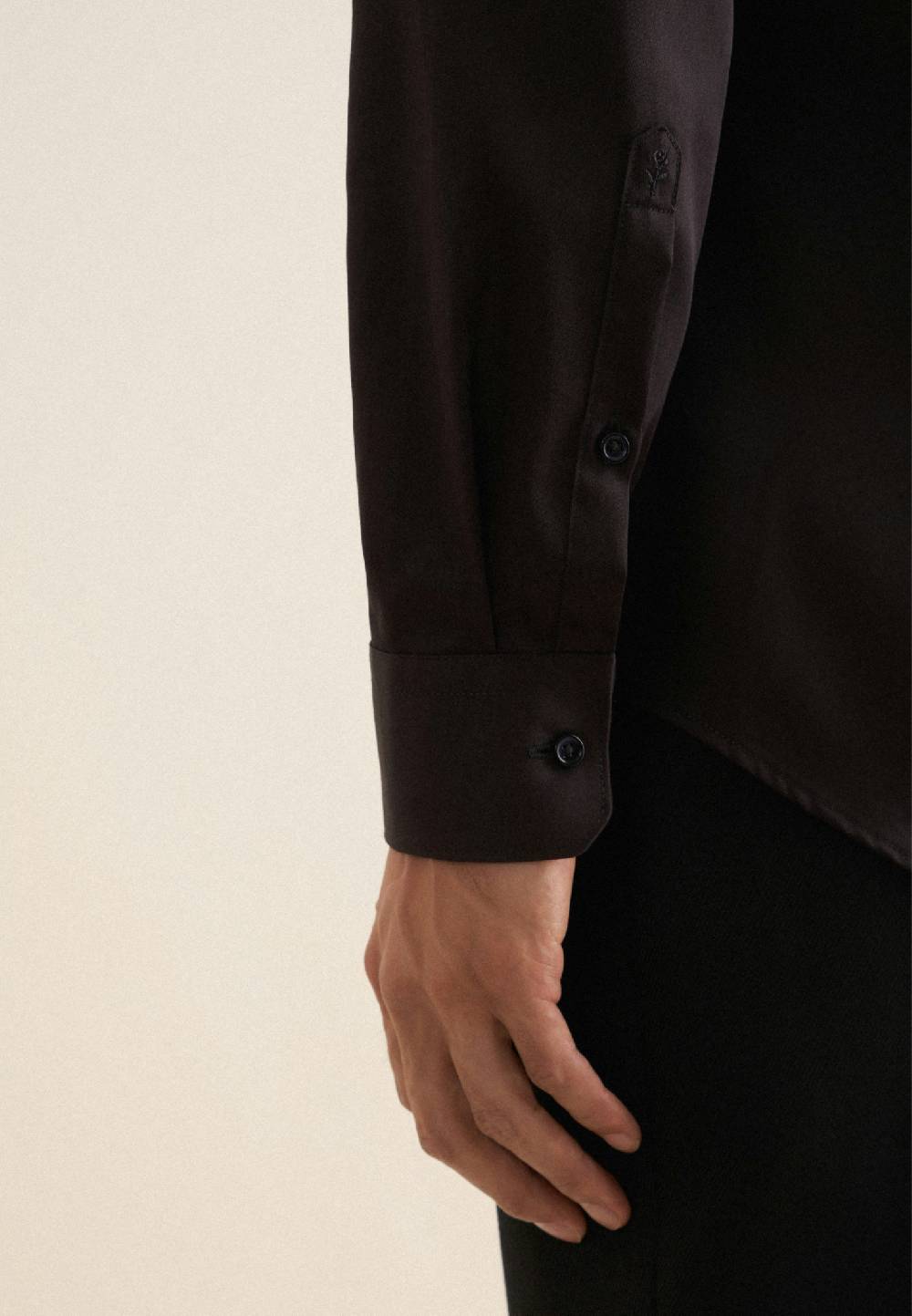 Studio Seidensticker Bügelleichtes Satin Business Hemd in Slim mit Kentkragen Rabatt