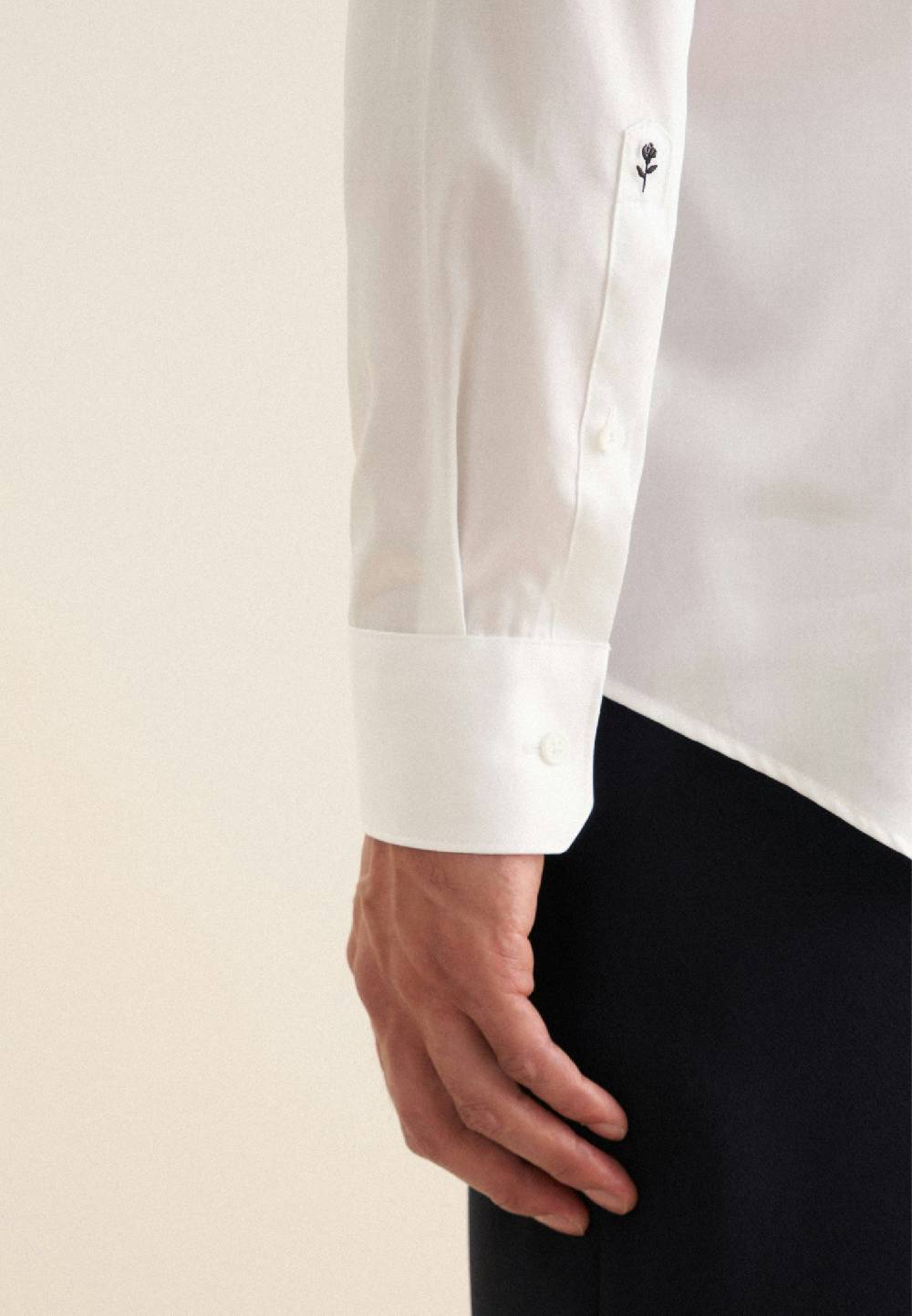 Studio Seidensticker Bügelleichtes Satin Business Hemd in Slim mit Kentkragen Preisnachlass
