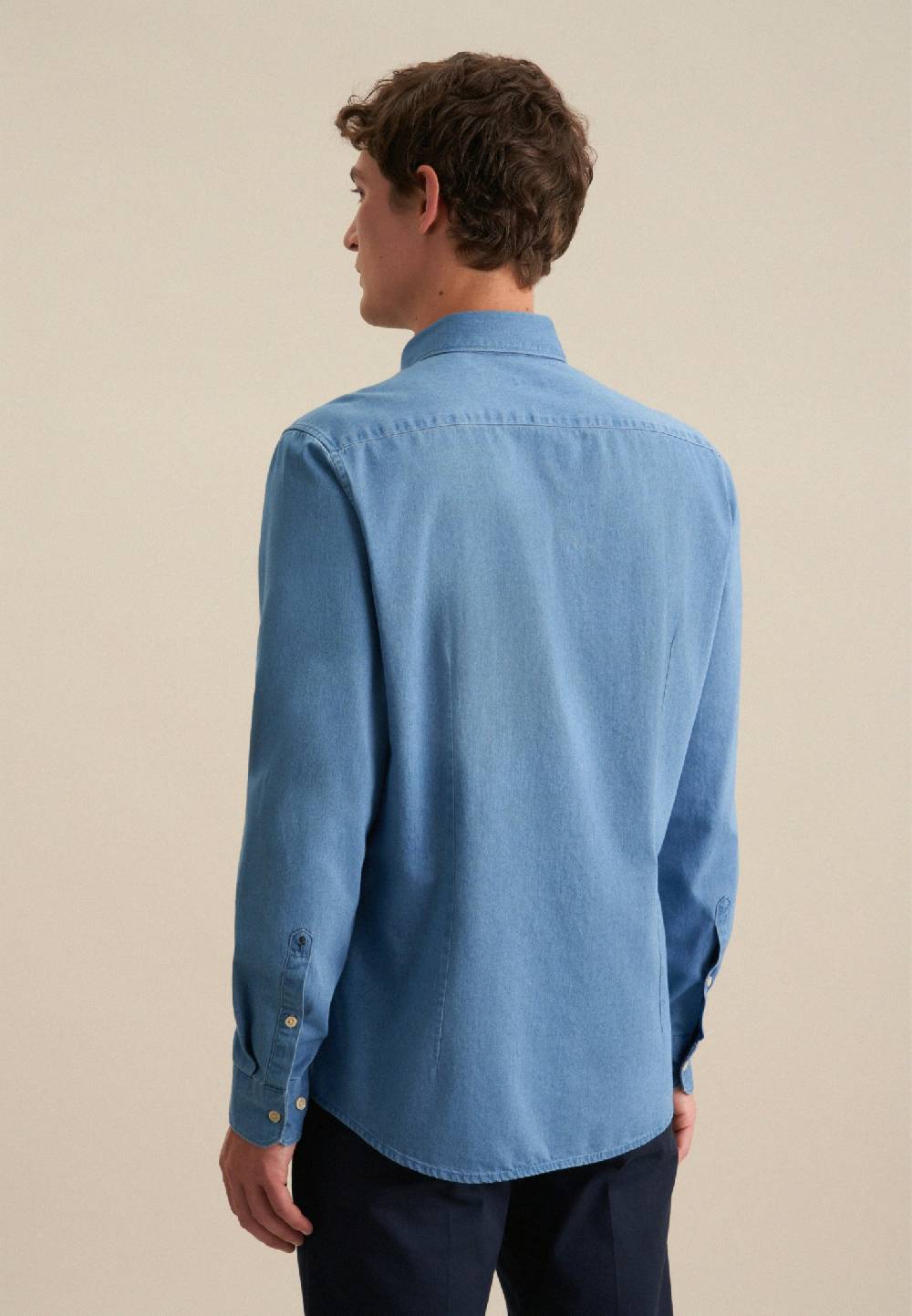Studio Seidensticker Denim Casual Hemd in Slim mit Button-Down-Kragen Lagerräumung