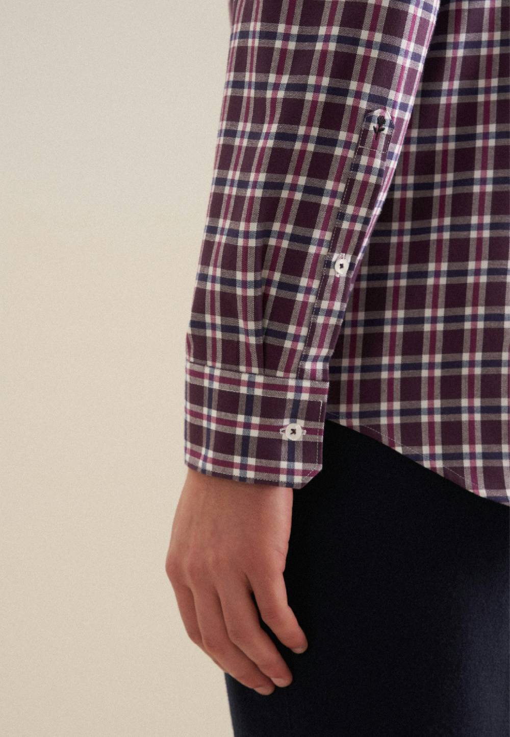 Studio Seidensticker Flanell Flanellhemd in Slim mit Button-Down-Kragen Vierteljährliche Förderung